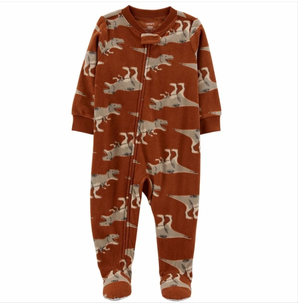 Carter's Fleece  Dinosaur Footie One Piece Pajama